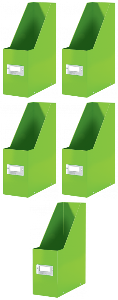 5x Organizer Leitz Wow Click&Store, A4, 95mm, do 950 kartek, zielony metalik