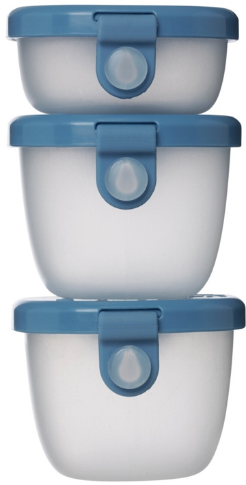 Pojemnik na przekąski B.Box, 3 sztuki, 2x120 ml/1x60 ml, Ocean