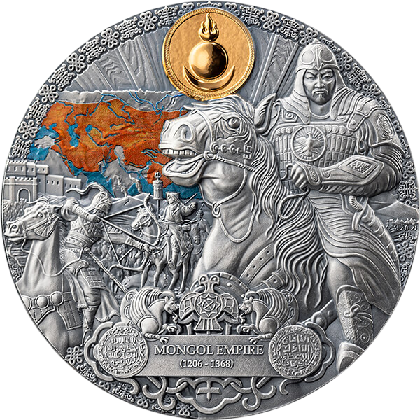 Srebrna moneta Dziedzictwo Największych Imperiów: Imperium Mongolskie 2 uncje 2024 - wysyłka 24 h! - Mennica Skarbowa