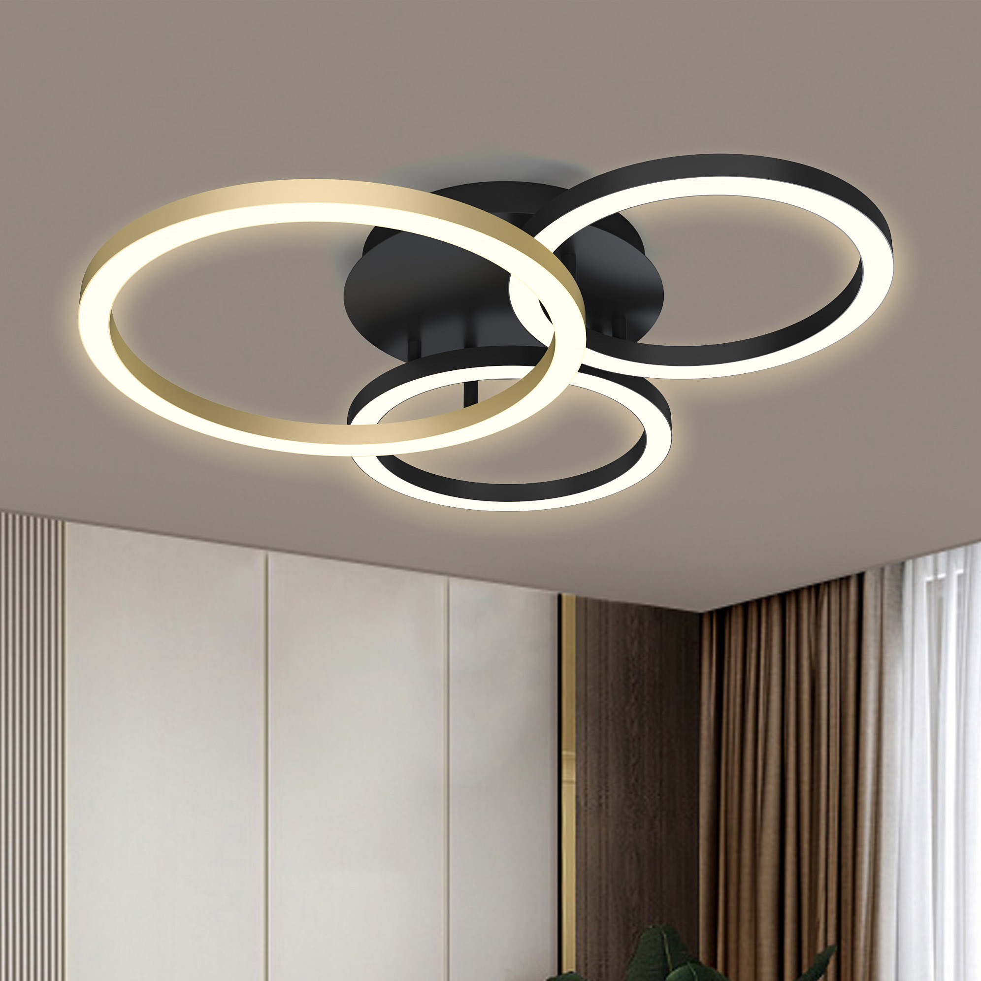 Aviano Bayeux lampa podsufitowa 3x17 W czarna 9042-304