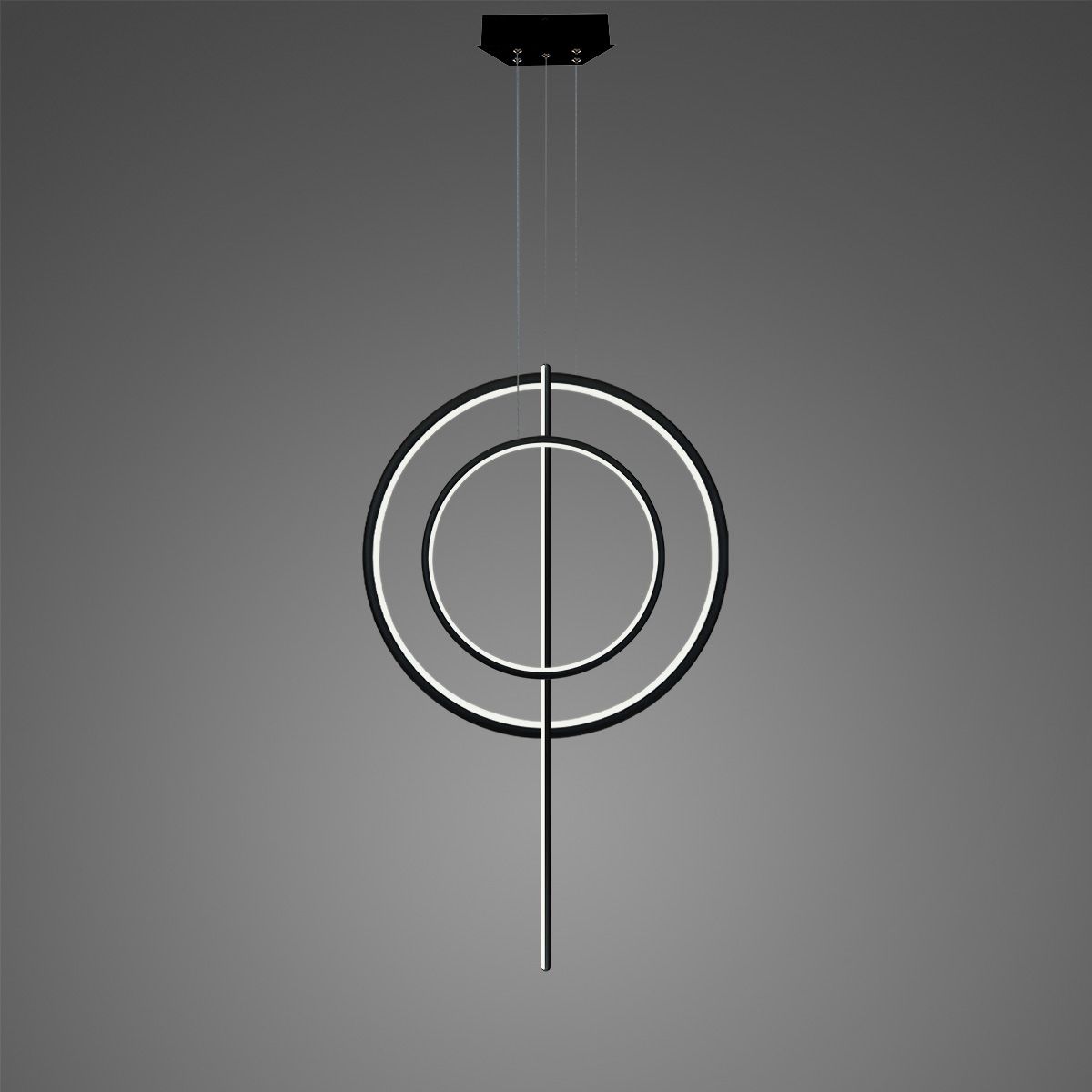 Altavola Design Linea lampa wisząca 51W czarny LA087/2P_60_40_100_3k_black