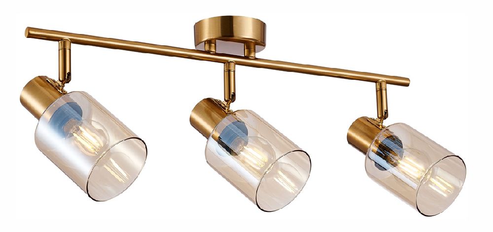 Italux Santia lampa podsufitowa 3x40 W mosiądz SPL-65342-3-BRO-AMB
