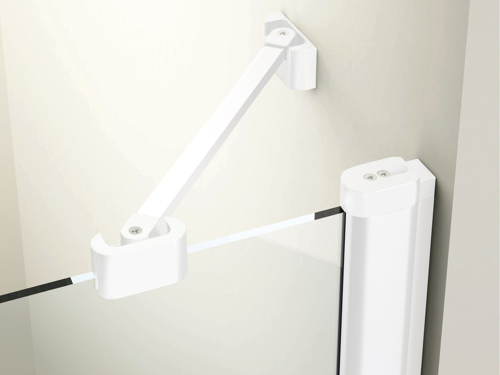 Ravak Chrome CPS-100 ścianka prysznicowa 100 cm stała biały mat/szkło przezroczyste 9QVA0E00Z1