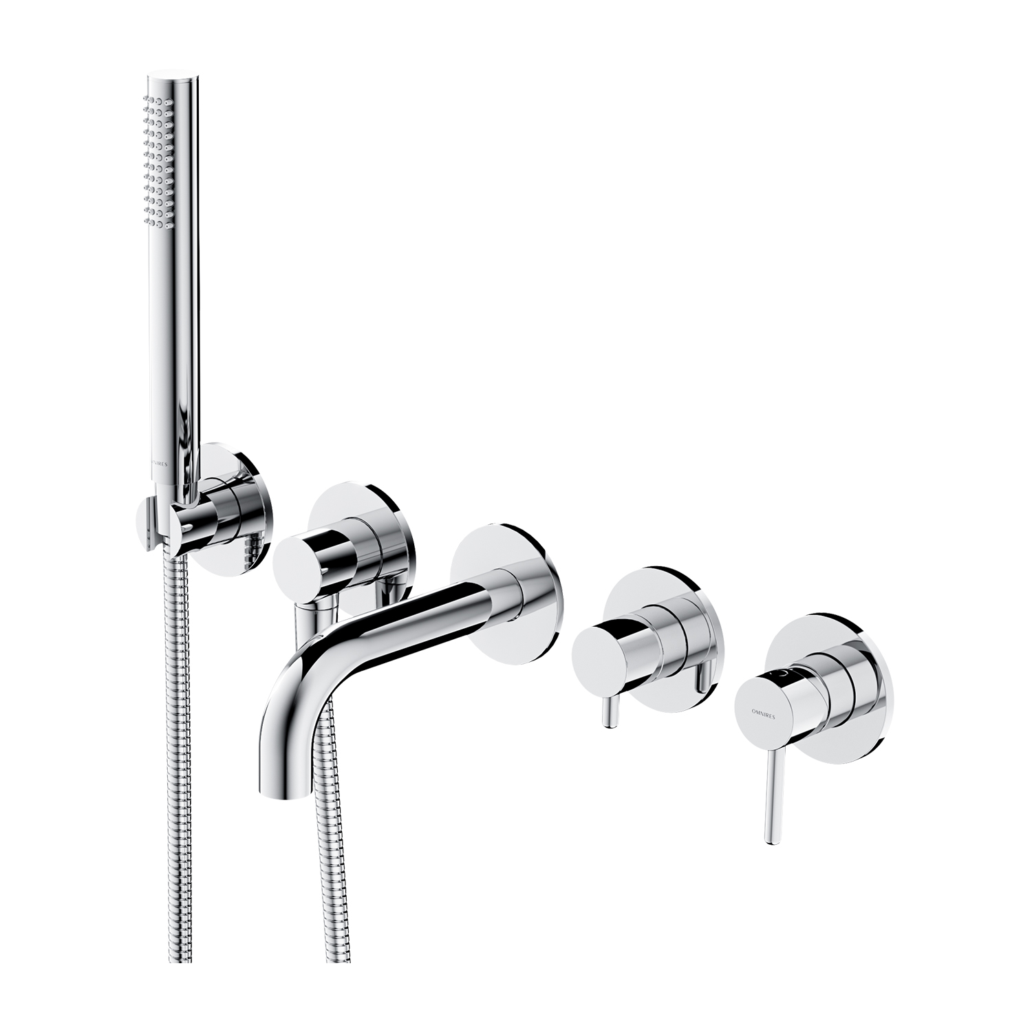 Omnires Y bateria wannowo-prysznicowa podtynkowa chrom Y1237/1SCR - Wysyłka w 24h