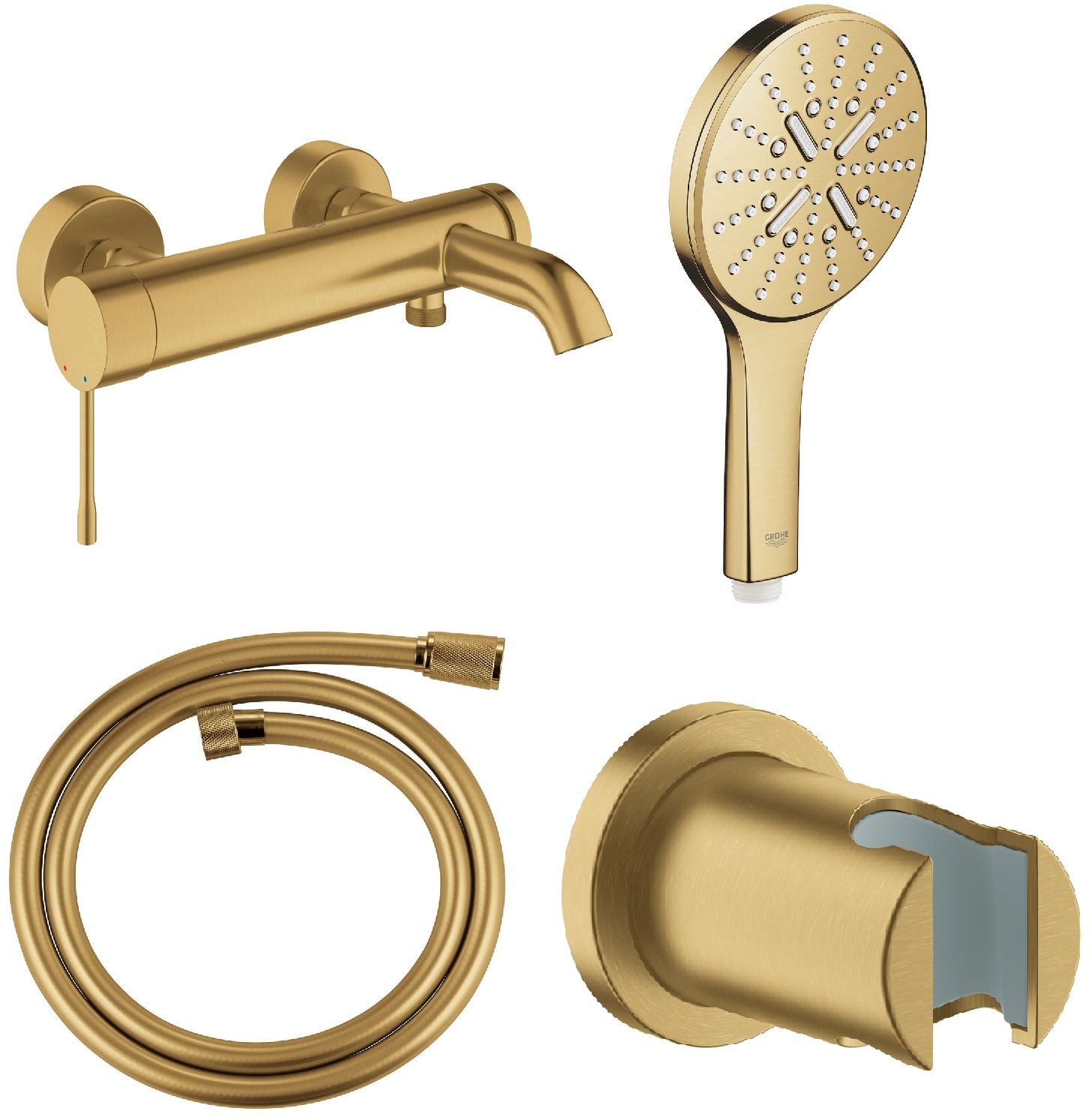 Darmowa Dostawa - Zestaw prysznicowy ścienny cool sunrise Grohe Essence abset10140