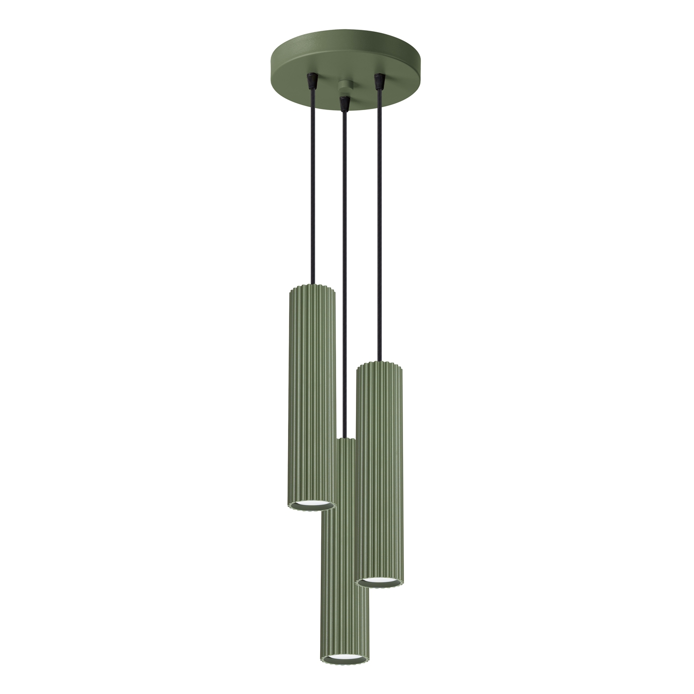 Darmowa Dostawa - Lampa wisząca 3x10 W zielona Sollux Lighting Karbon SL1614