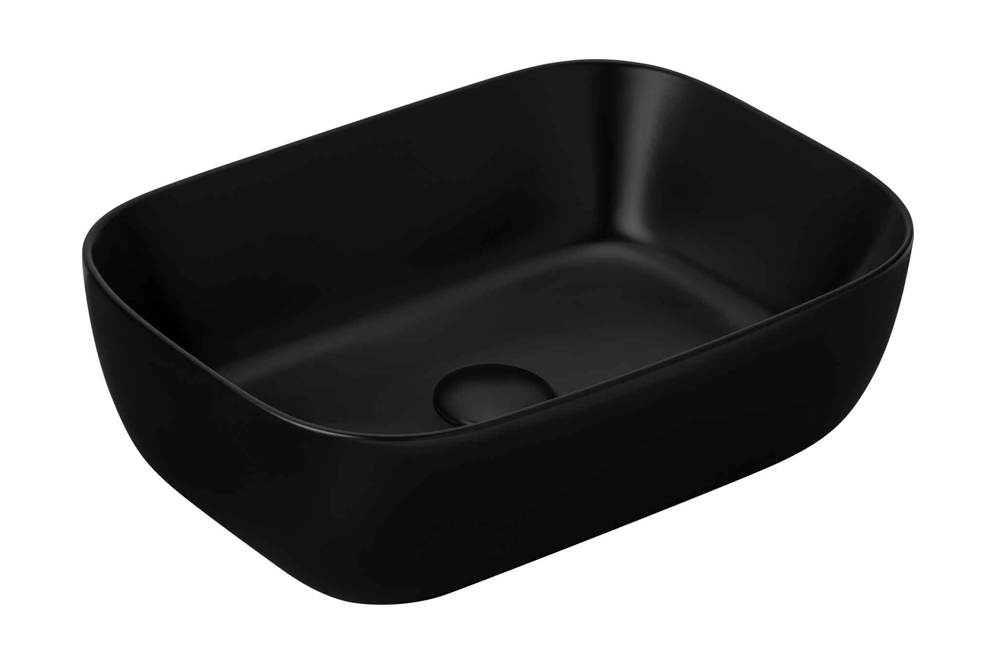 Darmowa Dostawa - Umywalka 45.5x14 cm prostokątna czarna Uptrend Hapi TR41287U18