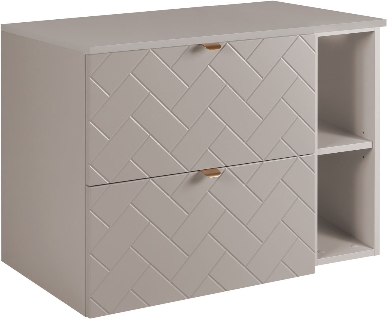 Darmowa Dostawa - Zestaw mebli łazienkowych 80x46x62.3 cm podumywalkowa wisząca beżowa Rodan Trend abset10902