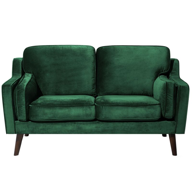Sofa dla 2 osób Lokka Welur Szmaragdowy 1 szt.
