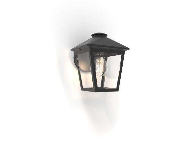 Kinkiet ścienny zewnętrzny Lutec Zago czarno-biały 1 x E27 x 40W IP44 wym: 19,9 x 16 x 16,3 cm - 1 szt.