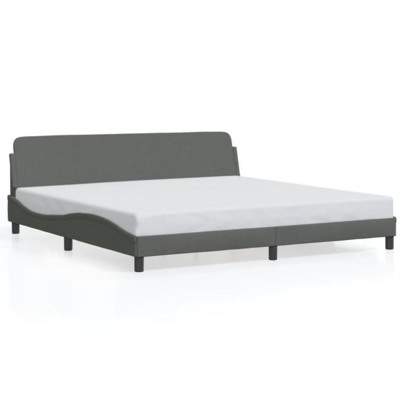 Łóżko tapicerowane WaszeMeble 200x200 cm Ciemnoszary tkanina WM-373246 1 szt.