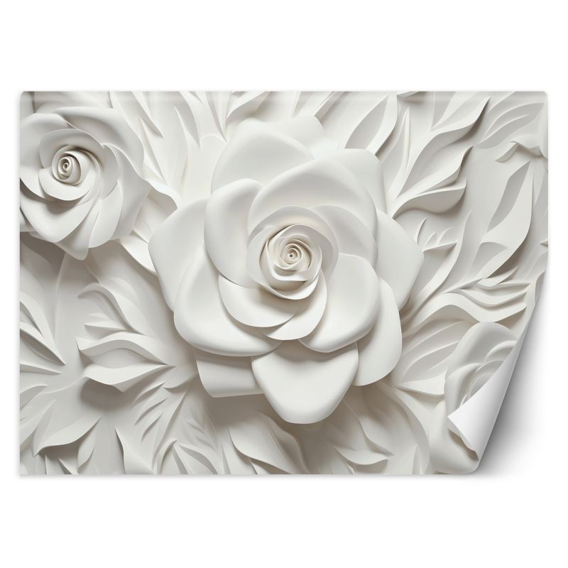 Fototapeta Feeby Białe kwiaty 3D 150x105 1 szt