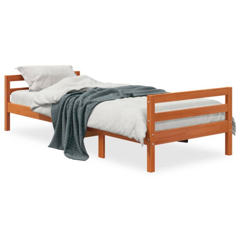 Rama łóżka bez materaca woskowy brąz sosnowa WaszeMeble 75x190 WM-844488 1 szt.