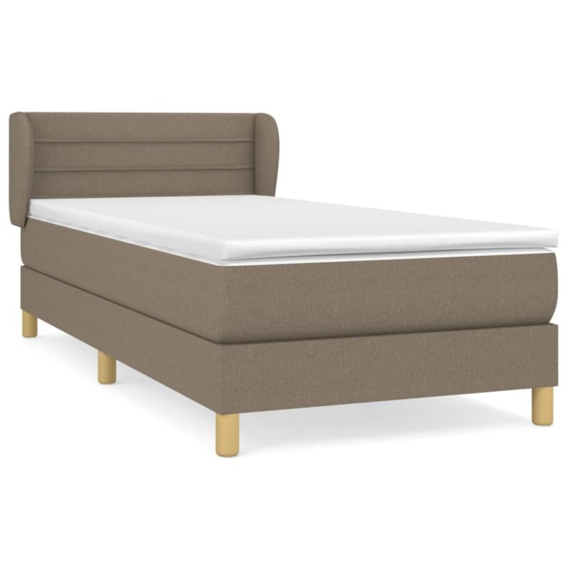 Łóżko z materacem WaszeMeble 90x200 cm Taupe tkanina WM-3126857 1 szt.