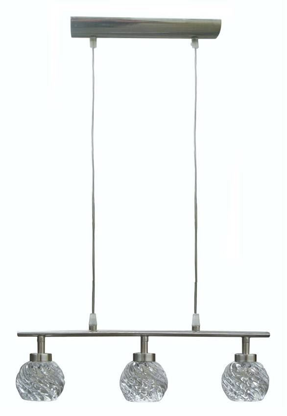 Lampa wisząca z regulacją wysokości do salonu GIRA satyna nikiel