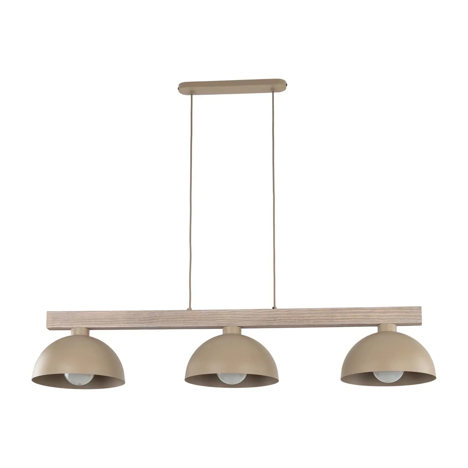 TK Lighting Lampa wisząca OSLO SABIA 3xE27 15W beżowa