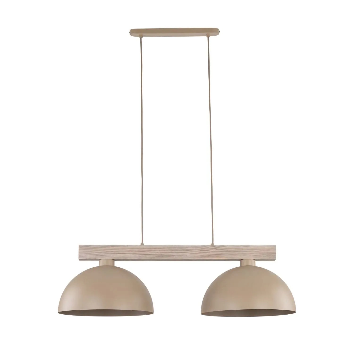 TK Lighting Lampa wisząca OSLO SABIA 2xE27 15W beżowa