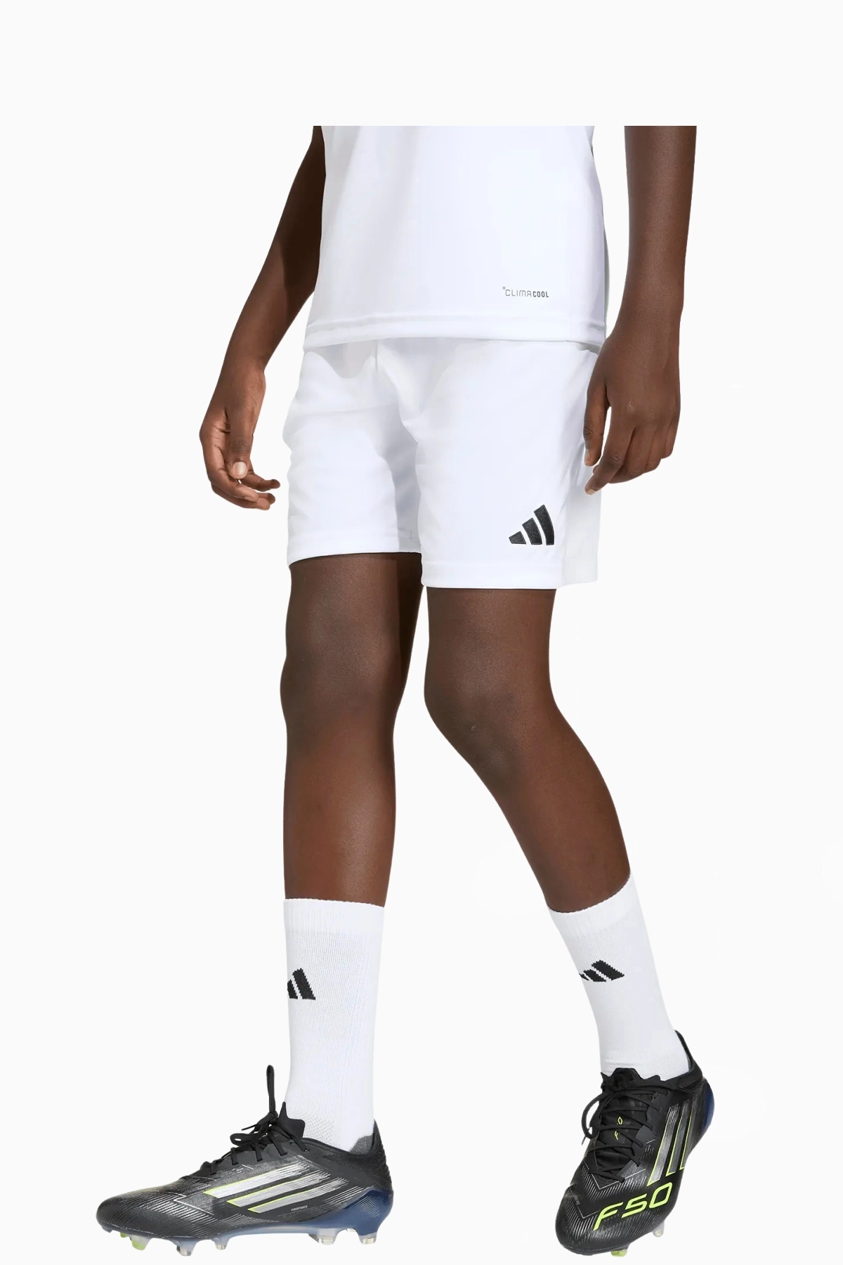 Spodenki adidas Entrada 26 Junior - Biały