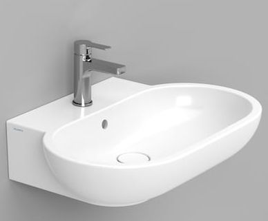 Ceramica Dolomite Mirto umywalka 65x46 cm owalna ścienna biała D461101