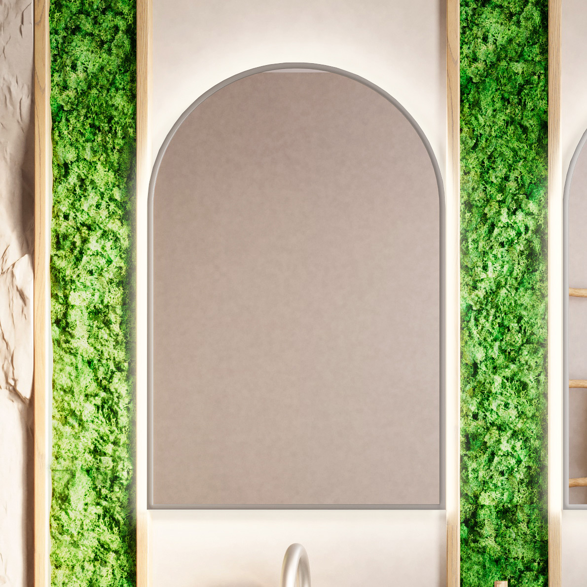 Baltica Design Tiny Border Pastille Cut LED lustro 50x100 cm srebrne barwa neutralna