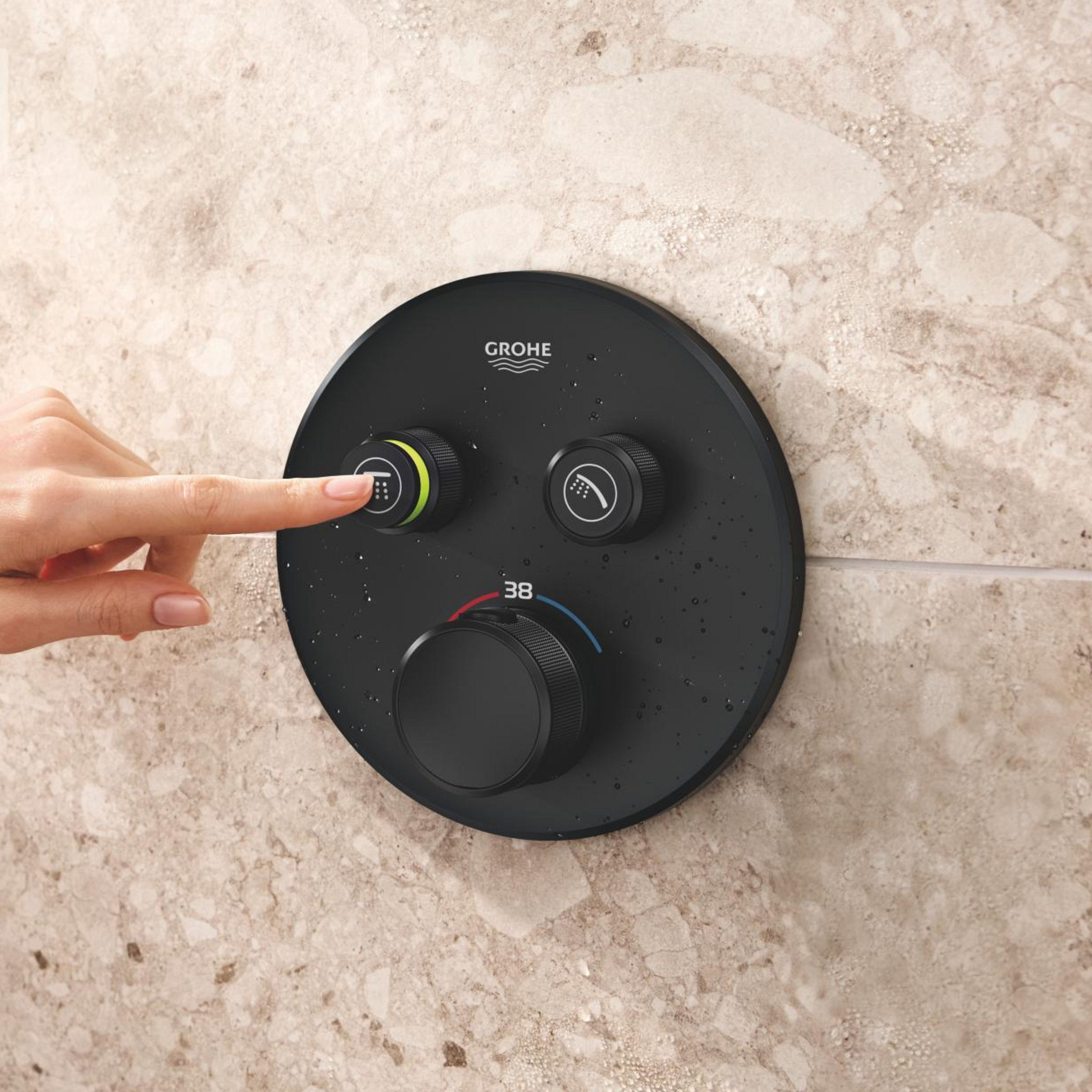Grohe Grohtherm SmartControl bateria wannowo-prysznicowa podtynkowa z termostatem czarny mat 291192430 - Wysyłka w 24h