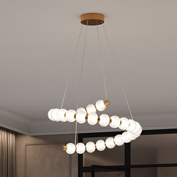 Maytoni Amulet lampa wisząca 1x36 W przezroczysta-złota MOD555CL-L28G3K