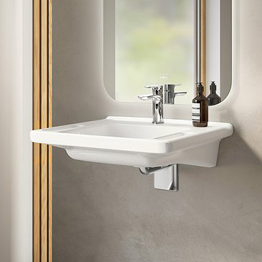 Villeroy & Boch ViCare umywalka 60x55 cm prostokątna ścienna Weiss Alpin 4A686001 - Wysyłka w 24h