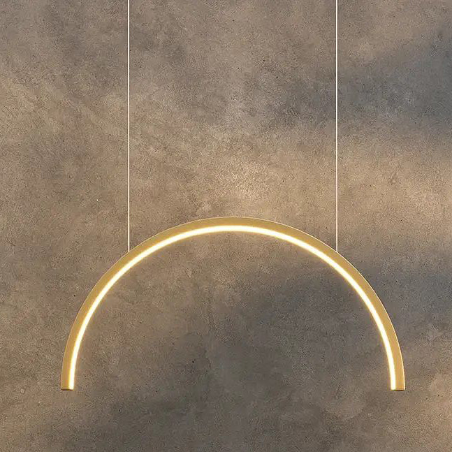 MaxLight Trio Arc lampa wisząca 1x21 W złoty szczotkowany P0519