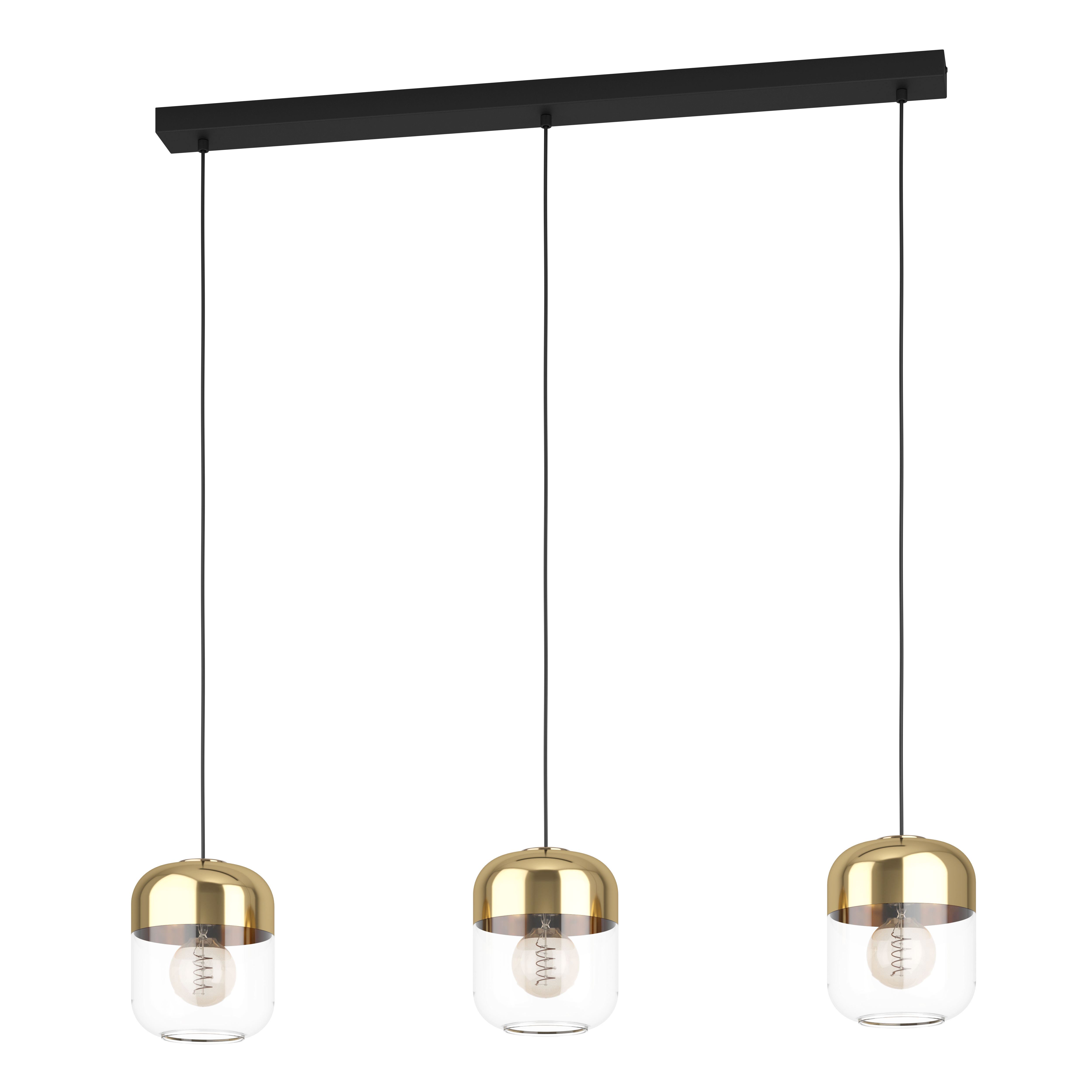Darmowa Dostawa - Lampa wisząca 3x40 W przezroczysta-złota Eglo Maryvilla 900551