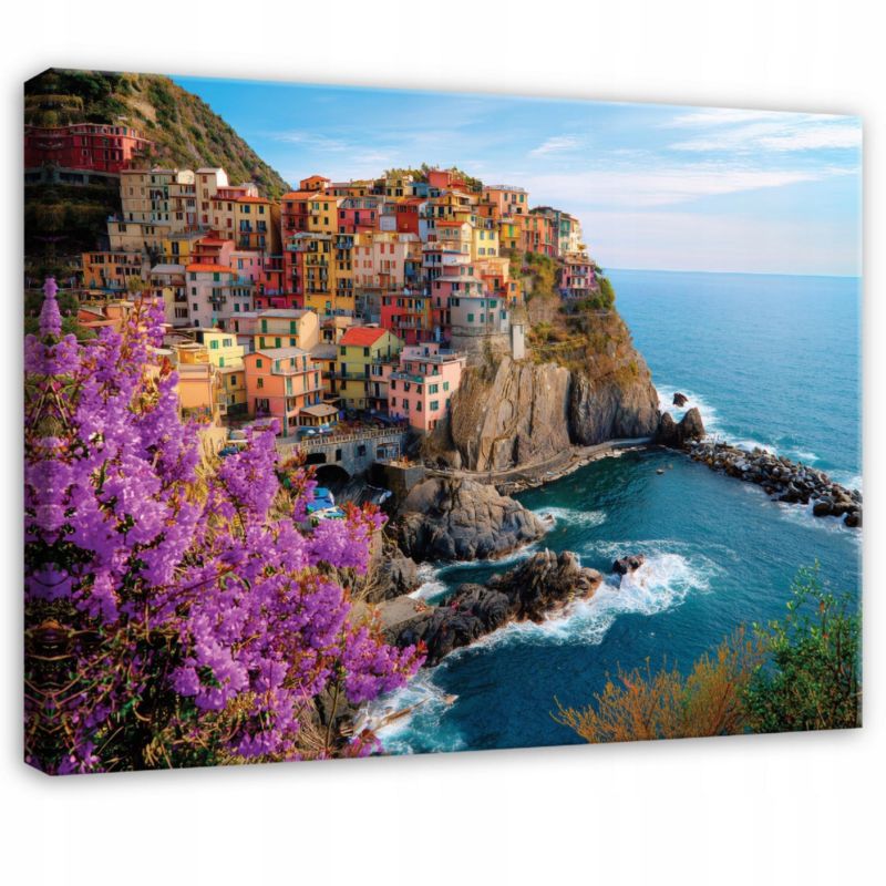 Obraz WALLARENA Do Sypialni Salonu Na Płótnie Wyspa Krajobraz Ocean Niebieski 60x40 cm PP16055O4 1 szt.