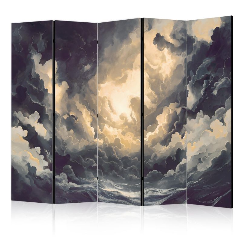 Parawan Muralo Akustyczny Obłoki Zachód Słońca w Niebie 225x172cm 1 szt.