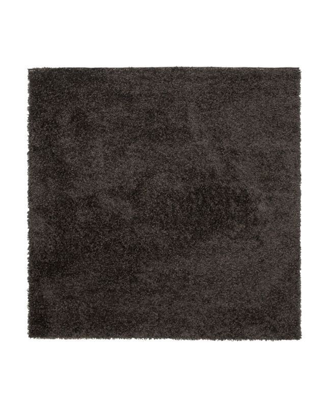 Dywan kwadratowy Shaggy 200x200cm Unito Antracite Mazovia - puszysty, wysokie runo, antracytowy, 1szt.