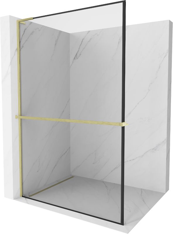 Ścianka prysznicowa Mexen Kioto+ L czarny wzór 80x200cm 800-080-123-55-70 1 szt.
