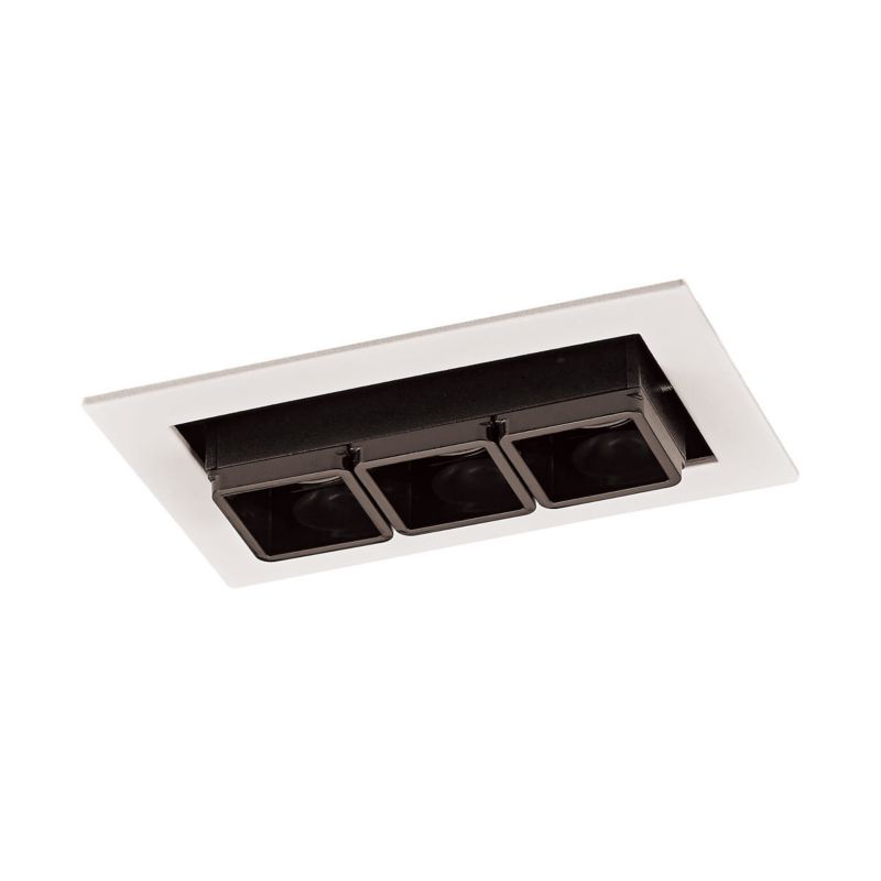 Oprawa wpuszczana Italux Harper czarno-biała LED 6W 3000K 350lm ruchoma IP20 wym: 9,5 x 12,3 x 7,8 cm prostokątna - 1 szt.