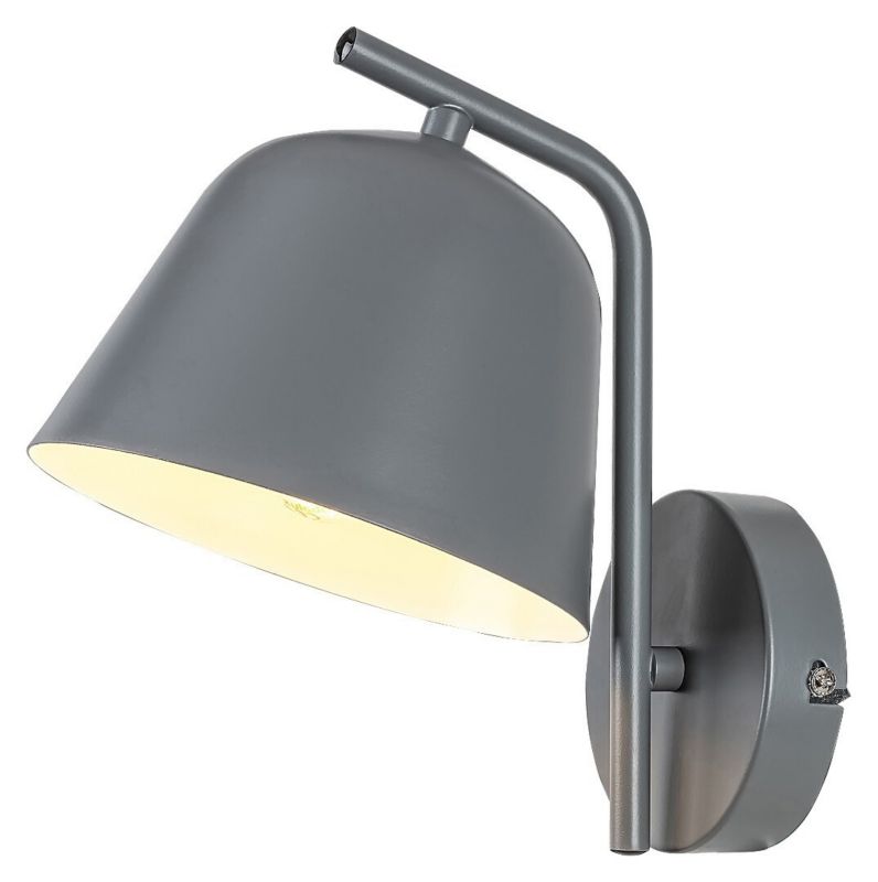 Kinkiet ścienny Rabalux Malia popielaty 1 x E14 x 25W IP20 wym: 21,5 x 16 x 21 cm - 1 szt.