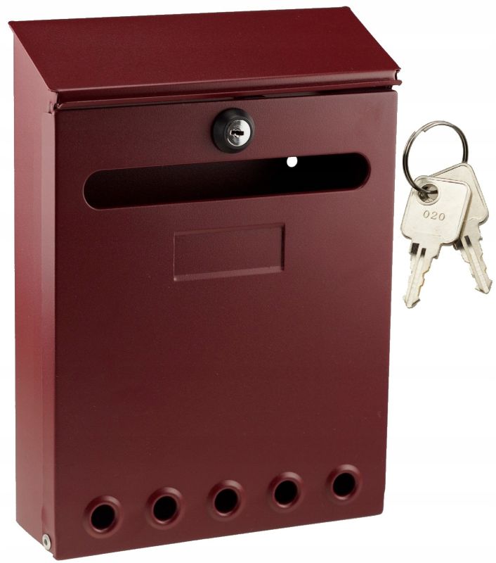 Skrzynka Na Listy FEINZ Pocztowa Smart Bordowa 25X18X6 1 szt.