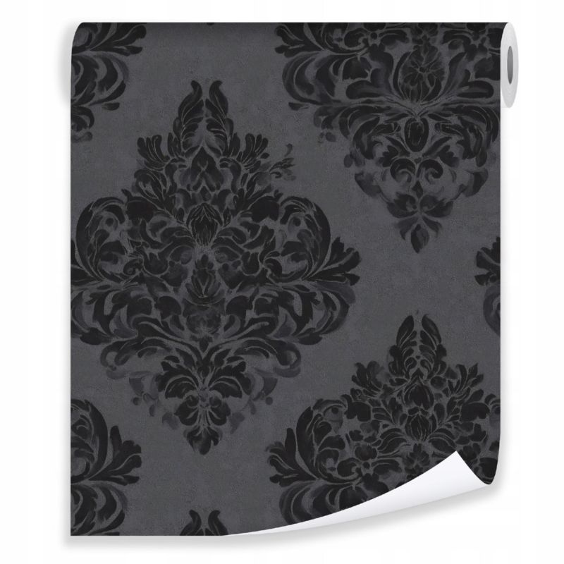 Tapeta WALLARENA Do Sypialni Salonu Na Flizelinie Abstrakcja Glamour Ornamenty Czarny 50x1000 cm T15794VE 1 szt.
