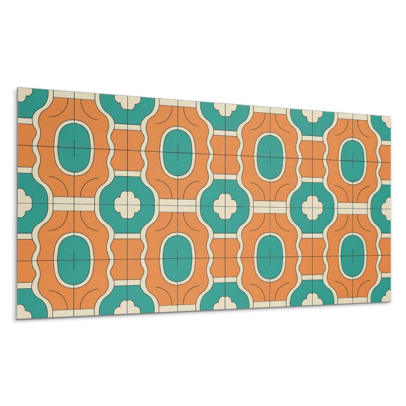 Panel samoprzylepny Wallfluent 100x50 cm Kratkowy wzór w formie geometrycznej 1 szt.
