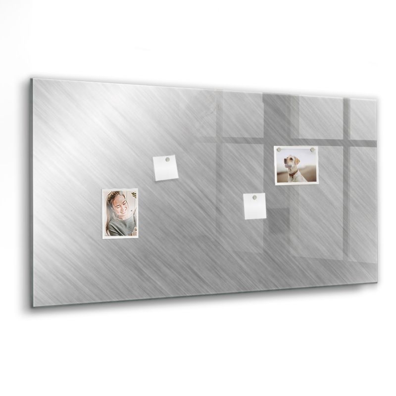 Szklana tablica magnetyczna Wallfluent 120x60 cm Metalowa ściana Czarny marker 1 szt.