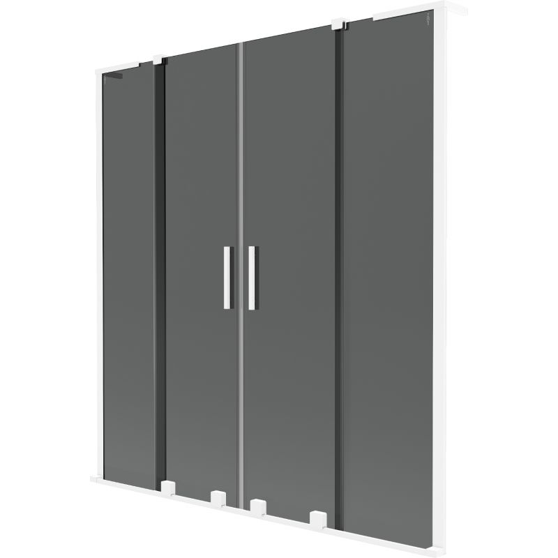 Parawan nawannowy przesuwany Mexen Velar L grafit 160x150 cm 1 szt.