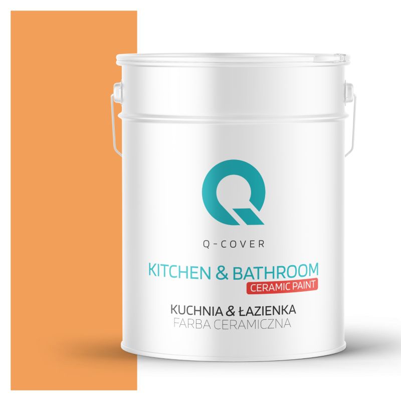 Farba Ceramiczna Kuchnia & Łazienka Q-Cover Pomarańczowy H5944 Głęboki Mat 10L
