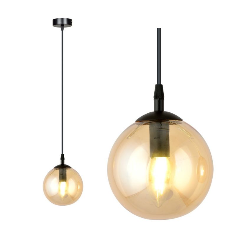 Lampa sufitowa Emibig Cosmo czarno-miodowy wym: 100 x 12 x 12 cm 1xE14 x 10W 1 szt.