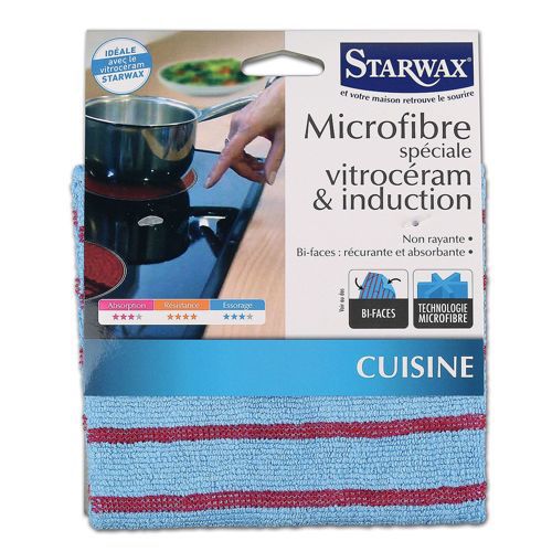 Specjalna mikrofibra do płyt kuchennych Starwax, Skuteczne czyszczenie bez zarysowań 1 szt.
