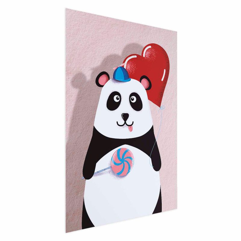 Plakat Artgeist Panda z balonikiem 60x90 cm bez ramy 1 szt