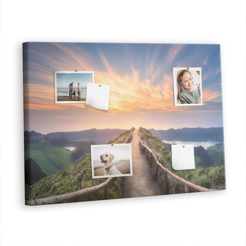 Tablica Korkowa Tulup 100x70 cm Widok na góry i doliny Obraz dekoracyjny ścienny Pinezki metaliczne 1 kpl