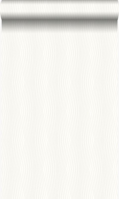 Tapeta Origin Wallcoverings nadruk graficzny w błyszczącej bieli 53 cm x 10.05 m - 1 rol.