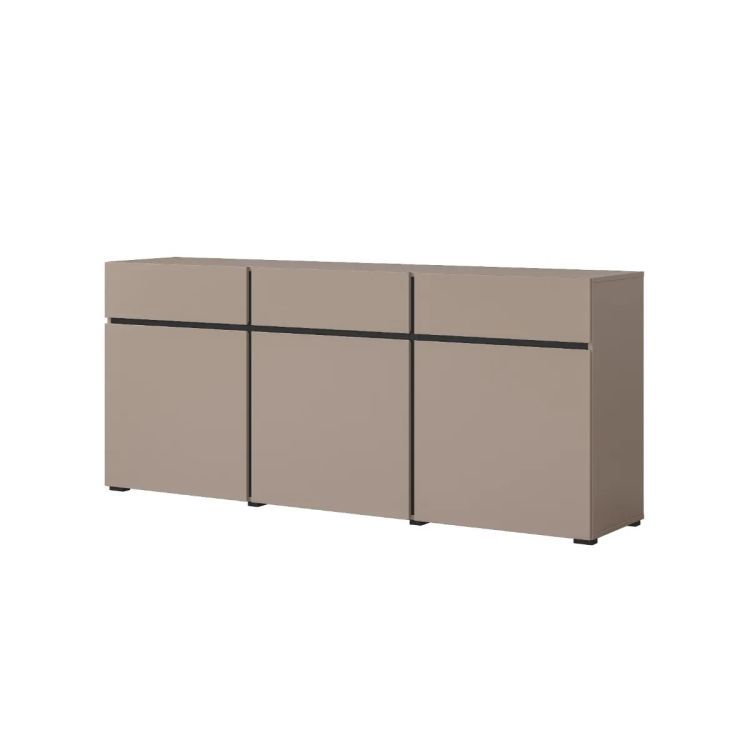 Komoda Helvetia CROSS 3D3S 180cm congo/czarna 1 szt.
