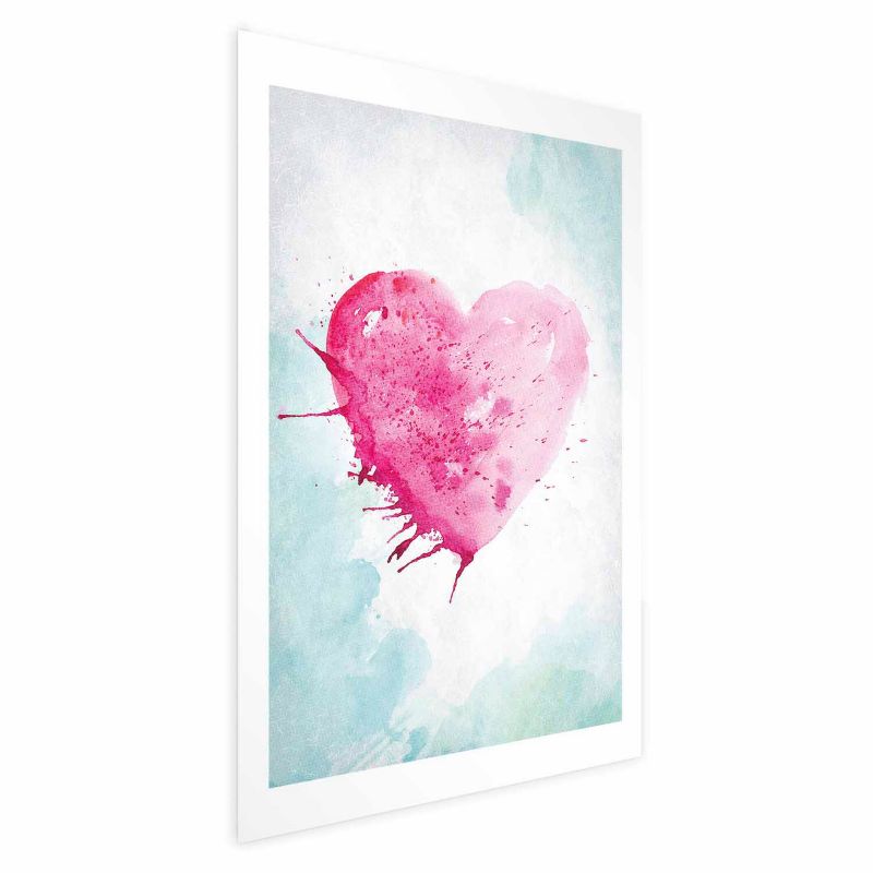 Plakat Artgeist Akwarelowe serce 29,7x42 cm bez ramy 1 szt