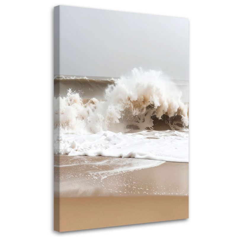 Obraz do salonu sypialni jadalni Feeby Plaża morze wzburzone fale natura 40x60cm 1szt