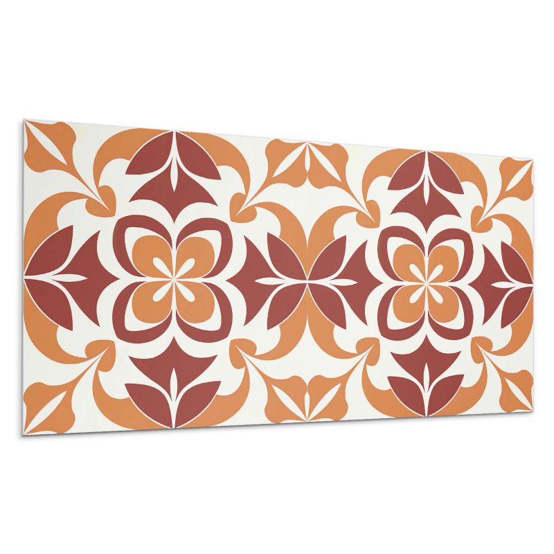 Panel samoprzylepny Wallfluent 120x60 cm Roślinny wzór z liściastymi akcentami 1 szt.